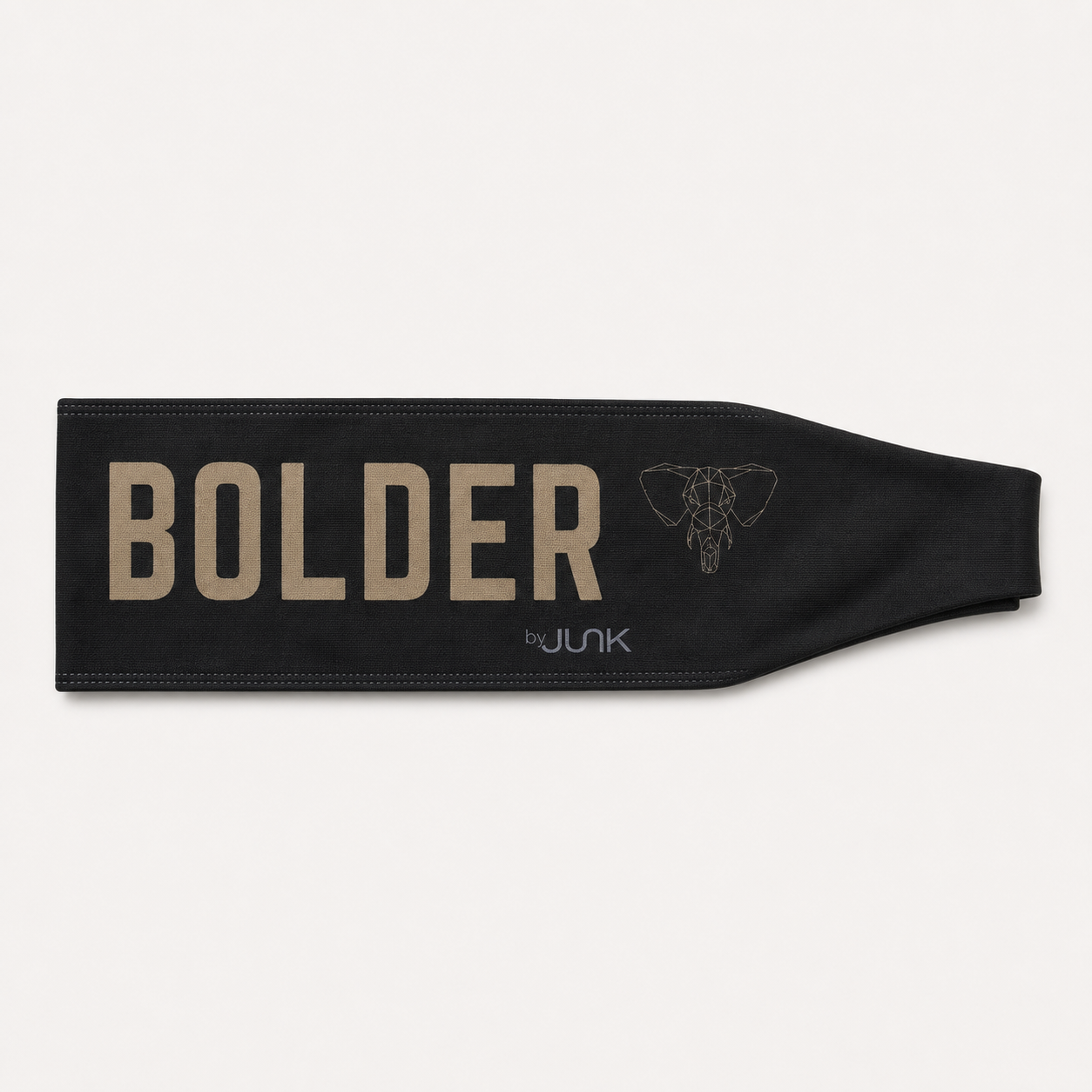 Black and gold Bolder Athlete headband by JUNK