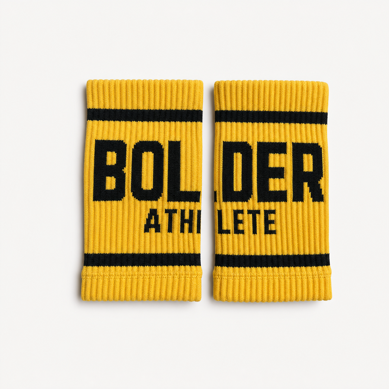 Gold Bolder Athlete wrist sweatbands