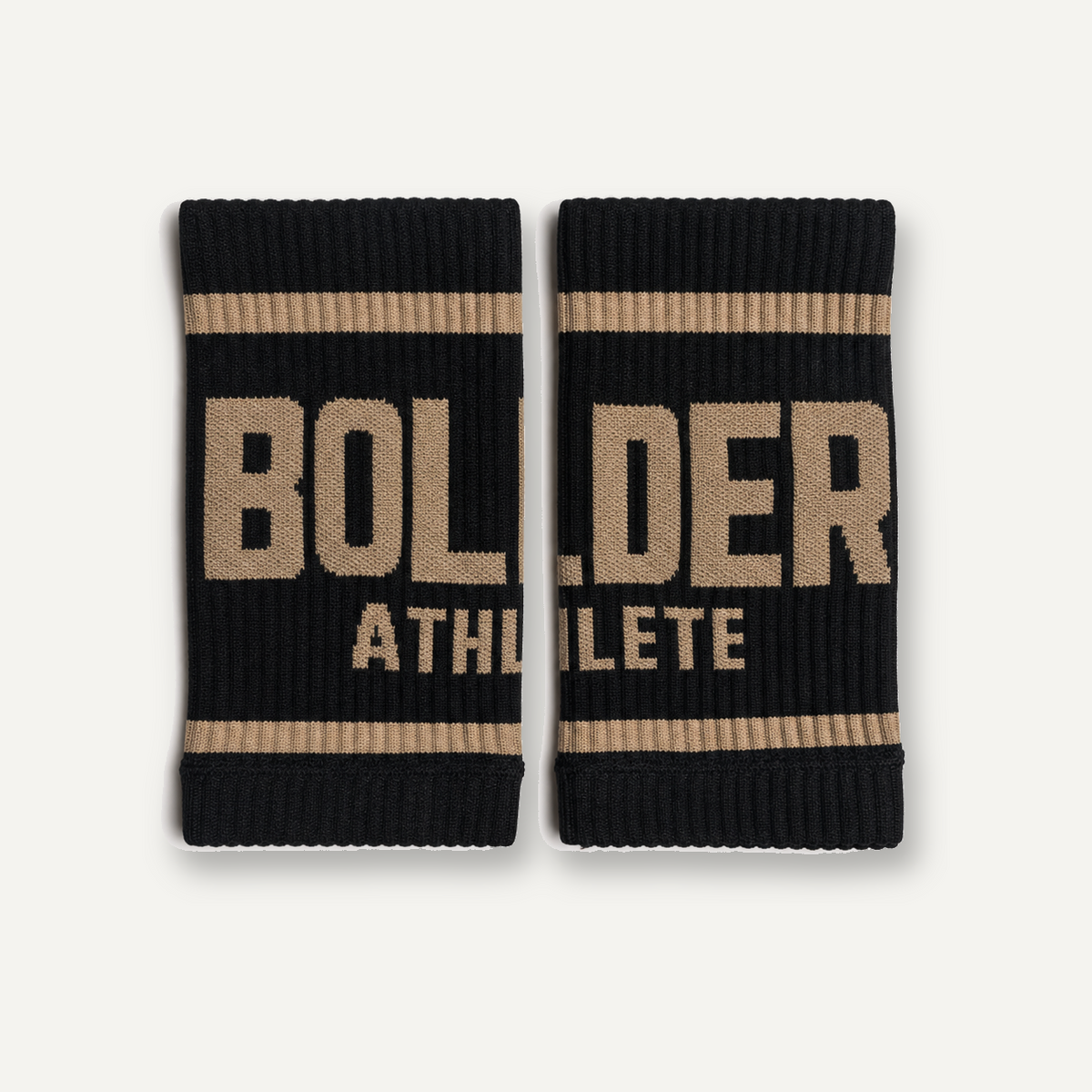 Black Bolder Athlete wrist sweatbands — light studio gallery image 29820567519366