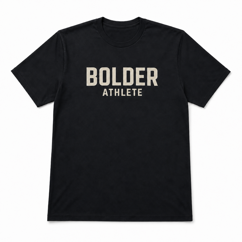 Bolder Athlete logo tee front product image