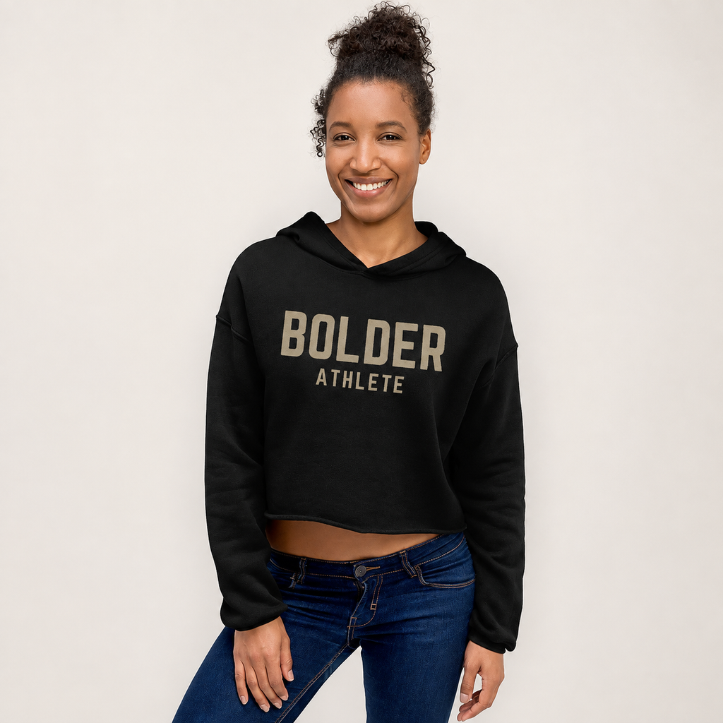Women's Crop Hoodie featured product image on light studio background